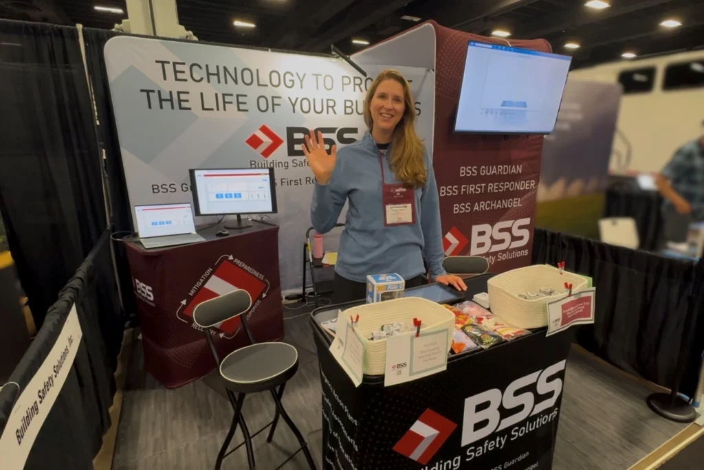 BSS sales team demonstrating emergency response software at TDEM 2026 Fort Worth Convention Center